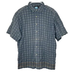 ALF Men’s Blue Button Down Shirt Size Medium Casual‎ Long Sleeve Classic Fit